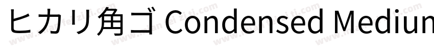 ヒカリ角ゴ Condensed Medium字体转换